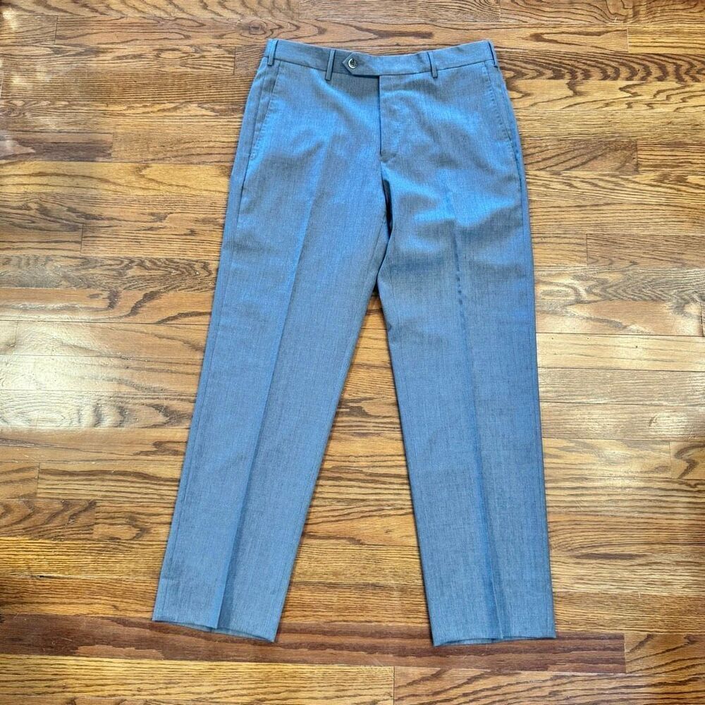 Zanella Derek Gray Virgin Wool Dress Pants. Size 32.